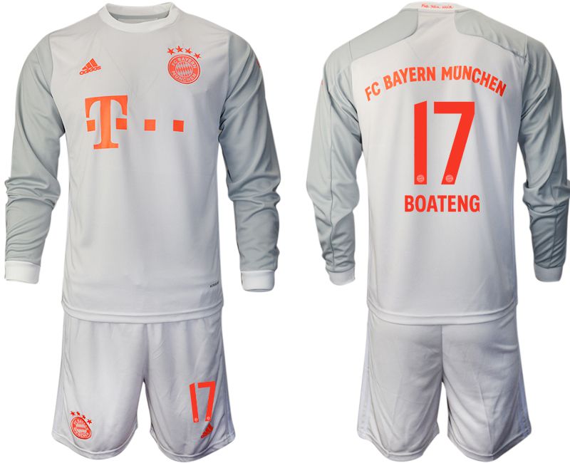 Men 2020-2021 club Bayern Munich away long sleeves #17 white Soccer Jerseys